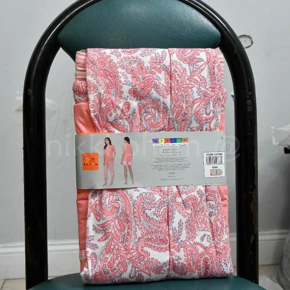 Carole Hochman Ladies' 4-piece Pajama Set in Pink - Picture 3 of 4